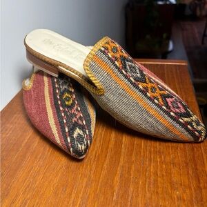 New England Loom Mules (Flat) - Handmade in Turkey